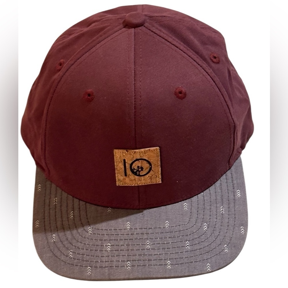 Tentree Burgundy and Grey 10 Tree Cap.